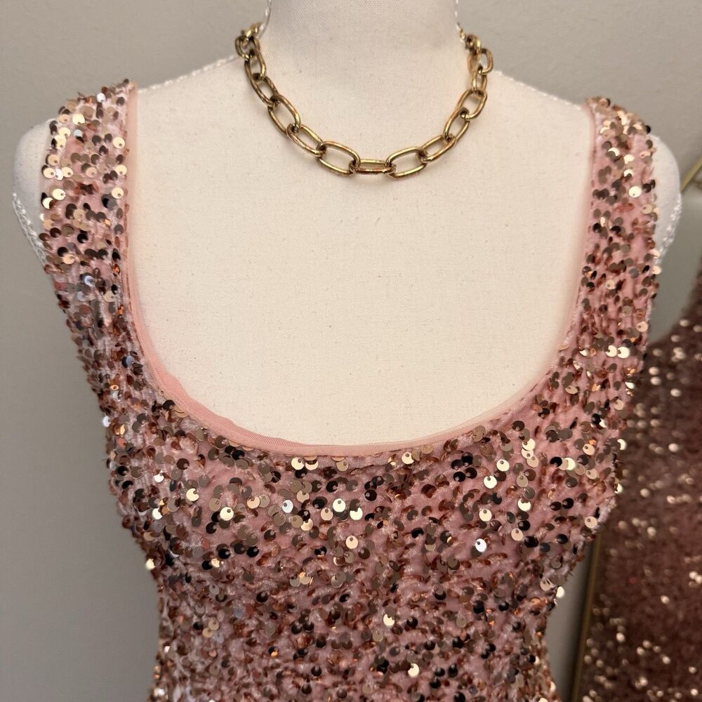 Mable Sexy Bodycon Sorority Party Homecoming Club Bachelorette Full Sequin Mini - Picture 2 of 12